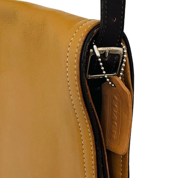 Vintage Coach Monterey Flap Top Leather Crossbody Shoulder Bag Purse - Picture 7 of 16